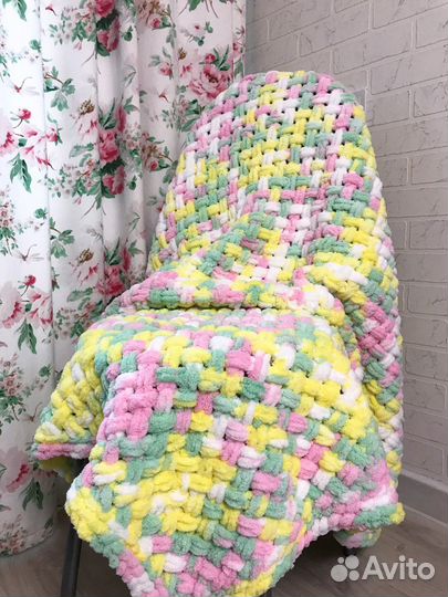 Плед вязаный