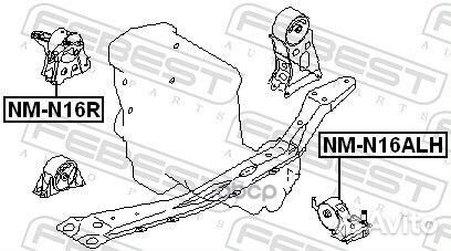 NM-N16ALH опора двигателя леваяNissan Primera