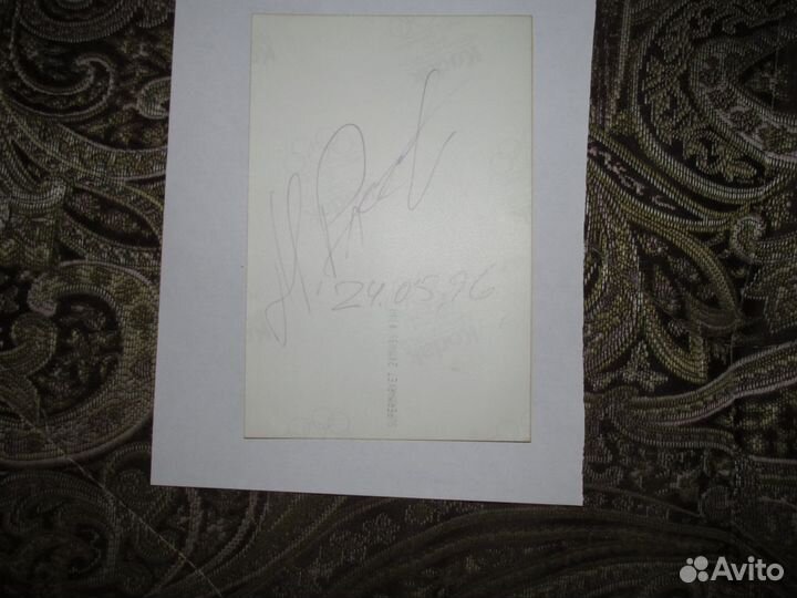Автограф Николая Расторгуева на своей фотографии