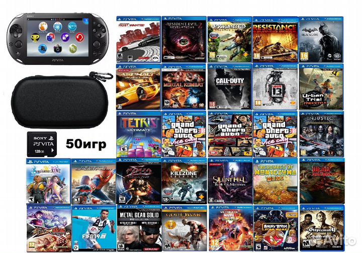 Видеоигра Sony Ps Vita Slim 60игр 128гб Подвезу