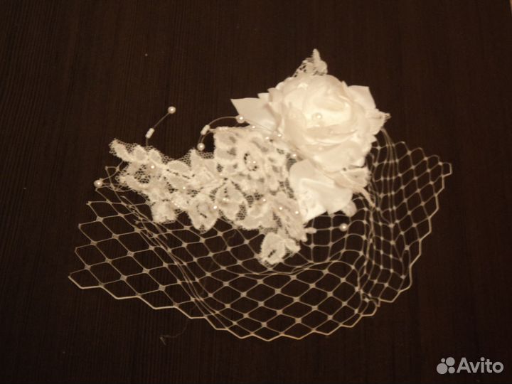 Вуалетка-украшение для свадебной прически