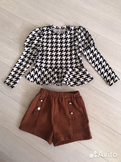 Костюм / комплект для девочки 120 шорты и блузка