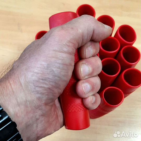 Грипсы ручка 2шт турник место хвата резина красная