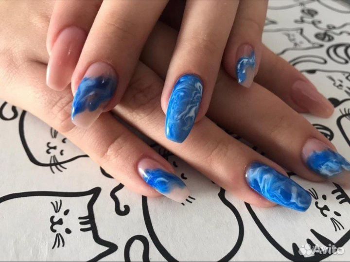 Маникюр наращивание ногтей