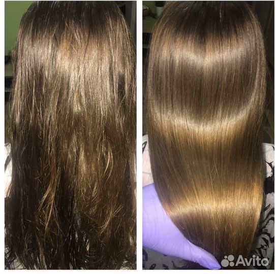 Кератиновое выпрямление, нанопластика волос