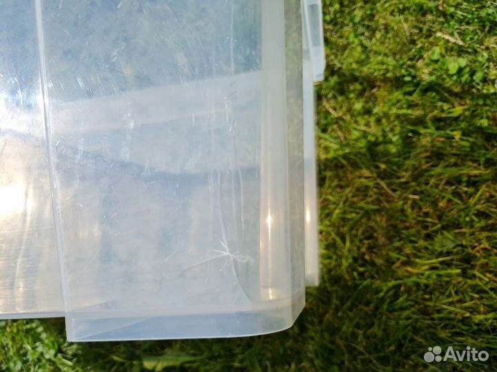 Пластиковая коробка большая IKEA Samla, 3 штуки