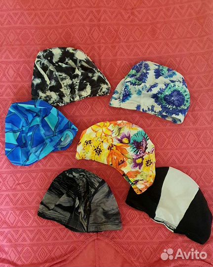 Шапочки для плавания тканевые