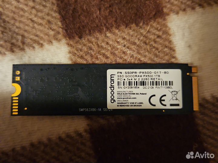 Жёсткий диск SSD 1Tb M.2 2280 NVMe samsung,goodram