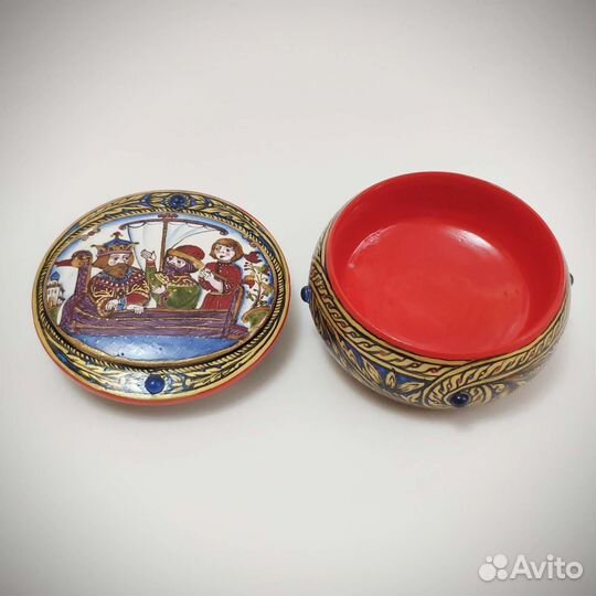 Шкатулка для украшений дерево/фарфор