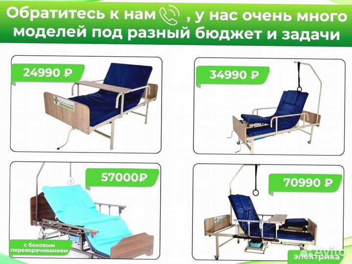 Медицинская кровать для ухода за больными