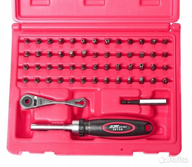 Набор бит C мини-трещоткой И отверткой JTC