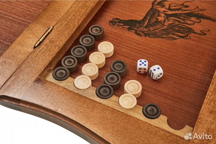 Нарды кожаные 50x50см дипломат (с ручкой)