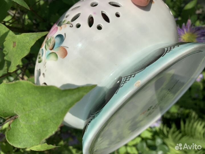 Цветочное кашпо расписное семикаракорская керамика