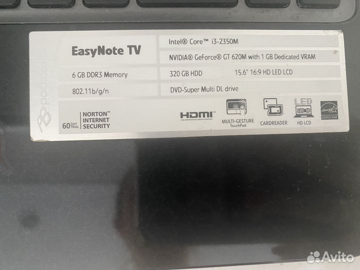 Ноутбук packard bell easynote