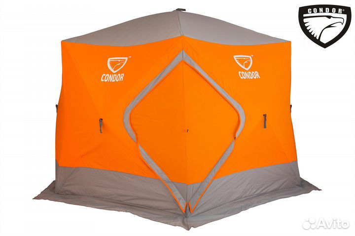 Палатка Куб зимняя утепленная 3,6 х 3,2 х2.2