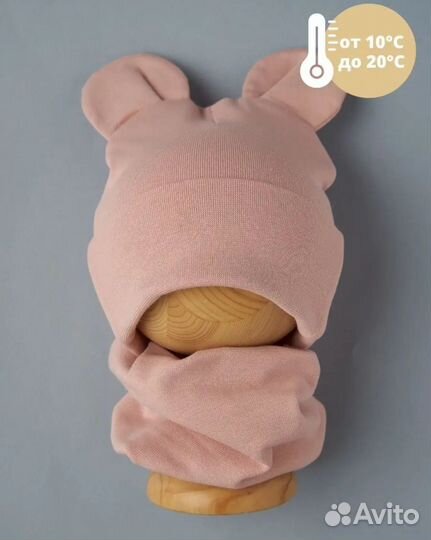 Комплект детская шапка и снуд