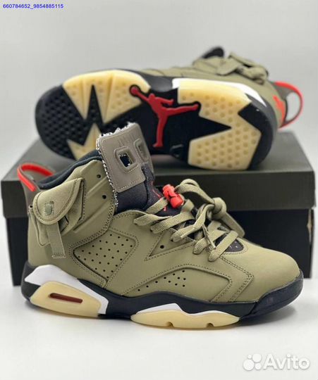 Кроссовки Nike Air Jordan 6 Retro x Travis Scott (Арт.13071)