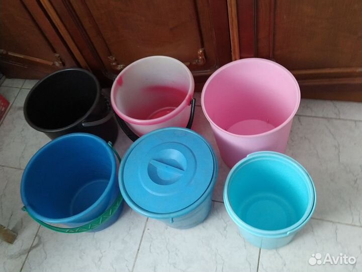 Вёдра пластиковые, от 4-7 литров