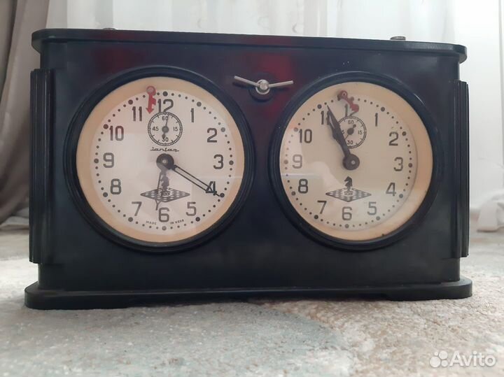 Шахматные часы Янтарь СССР бакелит