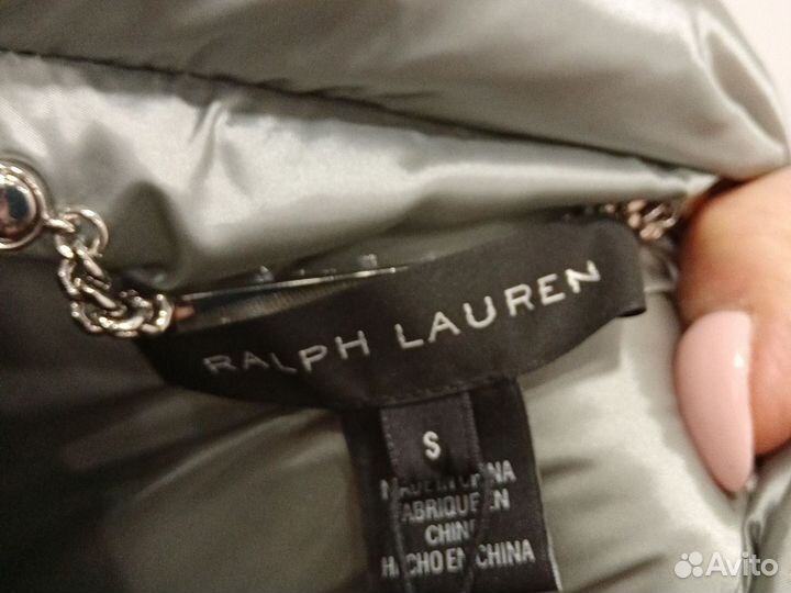 Пуховик серый S ralph lauren