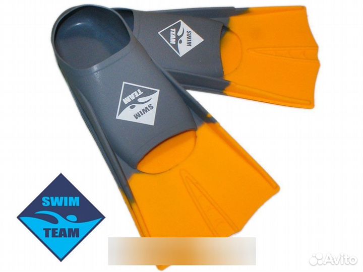 Ласты для бассейна Swim Team TE-2737-2 серо-оранже
