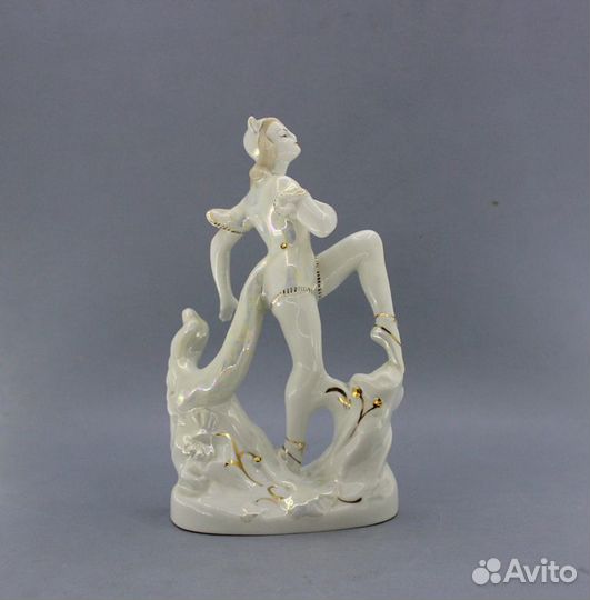 Фарфоровая статуэтка,Балерина Кошка, Вербилки
