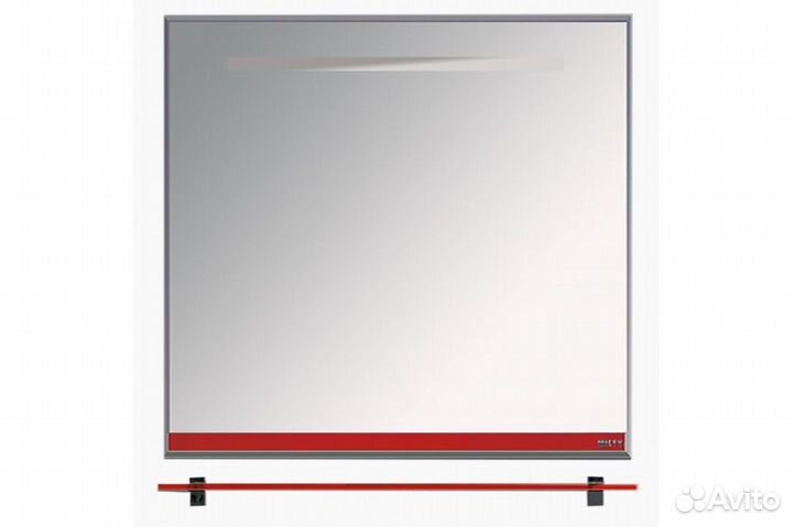 Зеркало Misty Джулия - 85 с полочкой 12 мм красно