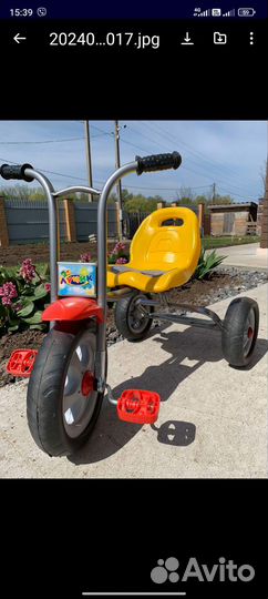 Детский трехколесный велосипед бу