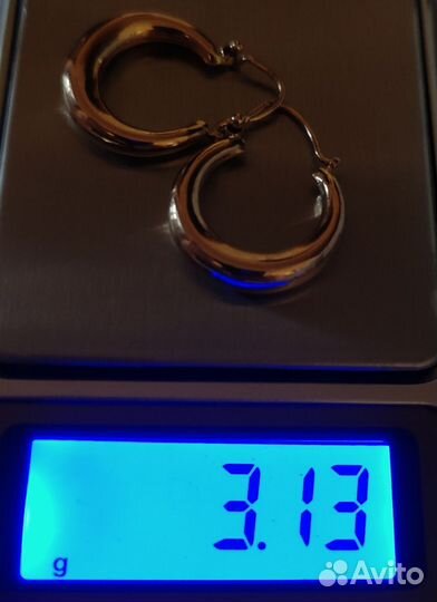 Винтажные золотые серьги