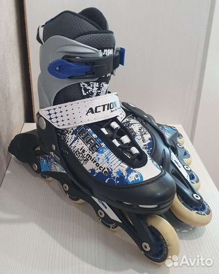 Роликовые коньки детские раздвижные (р-р 30-33)