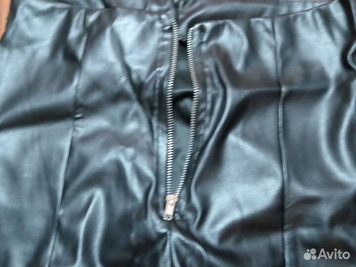 Кожаные брюки женские 42 размера