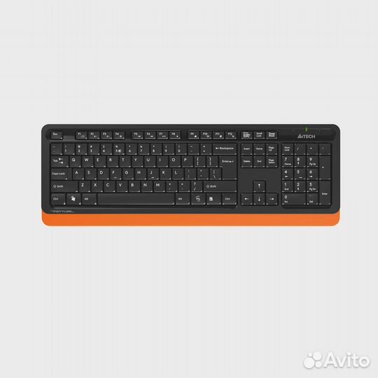 Клавиатура + мышь A4Tech Fstyler FG1010 клав:черный/оранжевый мышь:черный/оранжевый USB беспроводная