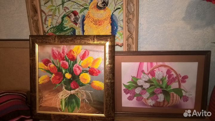 Картины вышитые крестиком и бисером