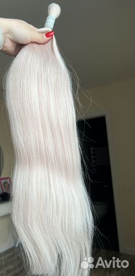 Волосы для наращивания, натуральные, блонд