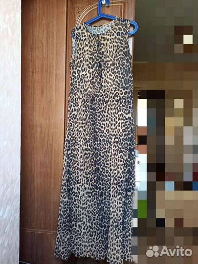 Вечернее шифоновое Платье в пол цвет леопард