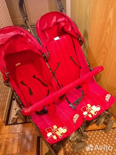 Прогулочная коляска для двойни бу