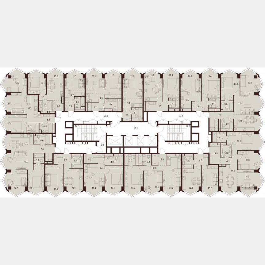 1-к. квартира, 33,3 м², 12/28 эт.