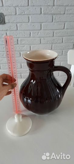 Керамический кувшин СССР с крышкой