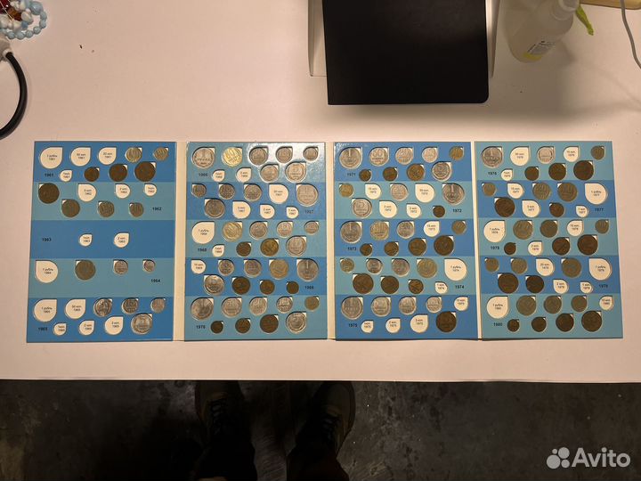 Монеты погодовка СССР 2 альбома 1961-1991