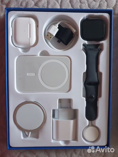 Умные часы,наушники,пауэр банк (в коробке)