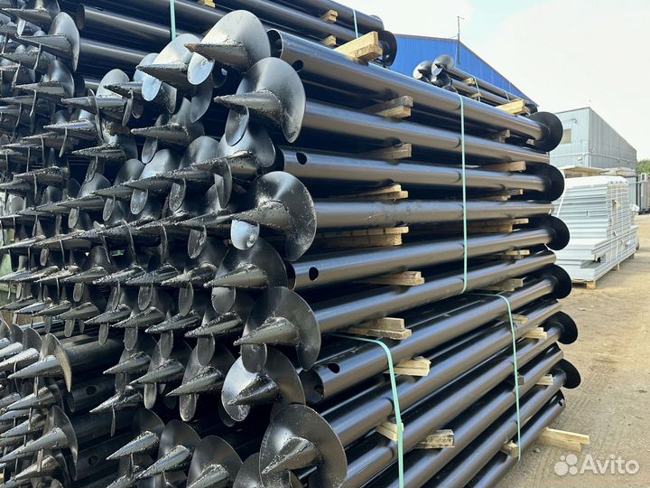 Винтовые сваи с монтажом