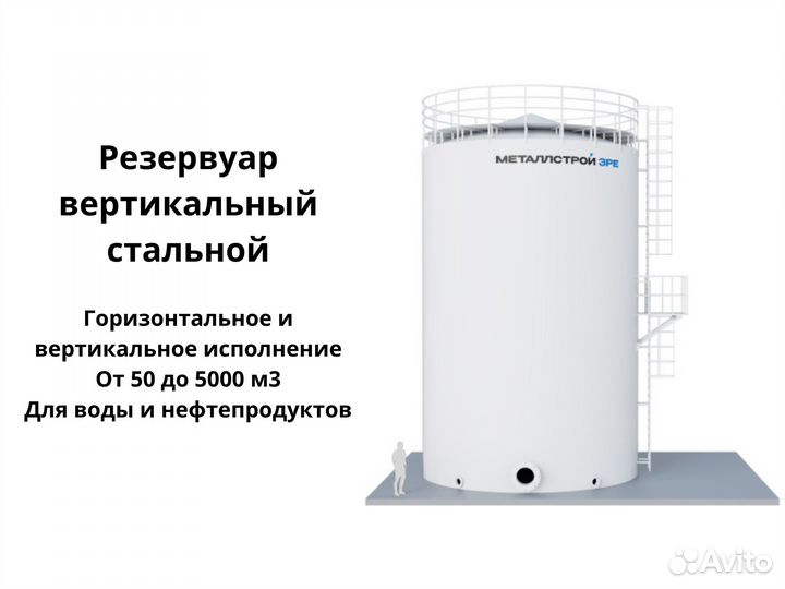 Резервуар горизонтальный стальной ргс-200 кубов