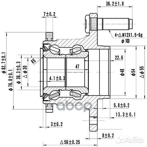 Ступица задняя зад лев Z89273R Zikmar