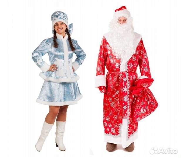 Костюм Деда Мороза и Снегурочки прокат