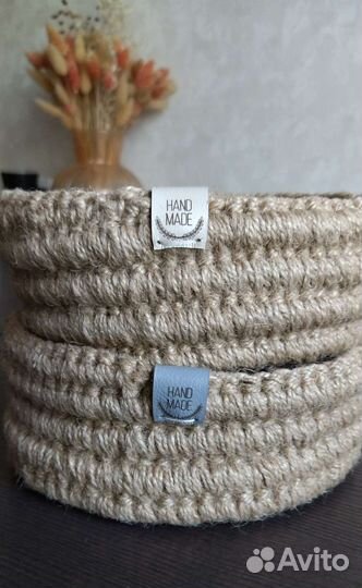 Джутовая корзинка