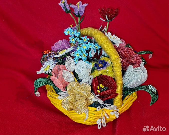 Букет цветов из бисера