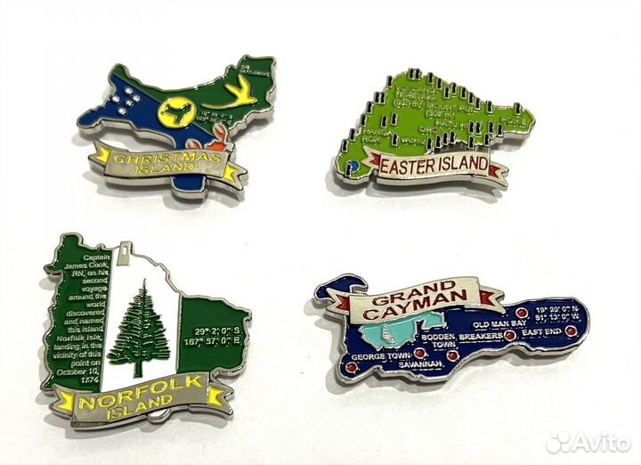 Сувенирные магниты на холодильник (металл)