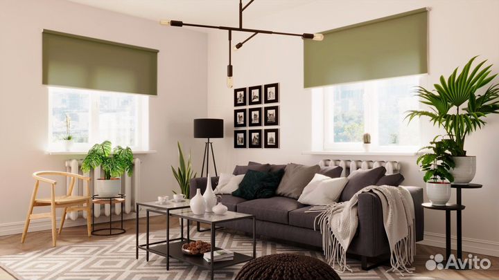 Рулонные шторы Черные RAL5555