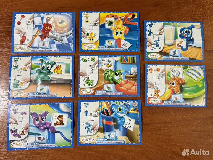 Драконы с табличками из киндера, серия тт