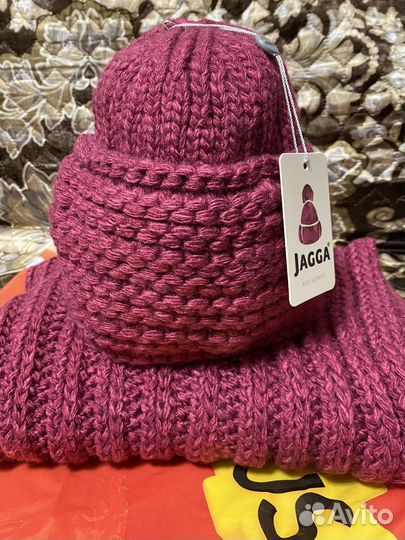 Шапка + шарф зимняя новая